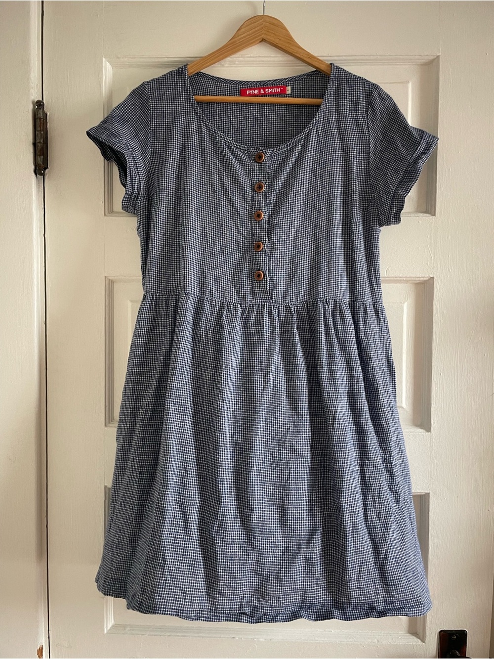 Pyne & Smith Blueberry number 10 blueberry Gingham Dress Small